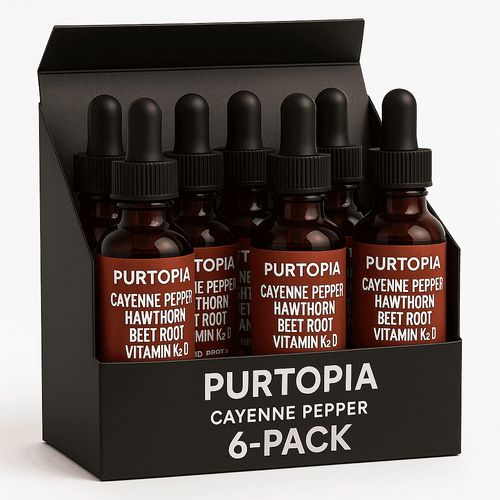 6-Month Supply (6 Bottles of Purtopia™ Cayenne Pepper Drops)